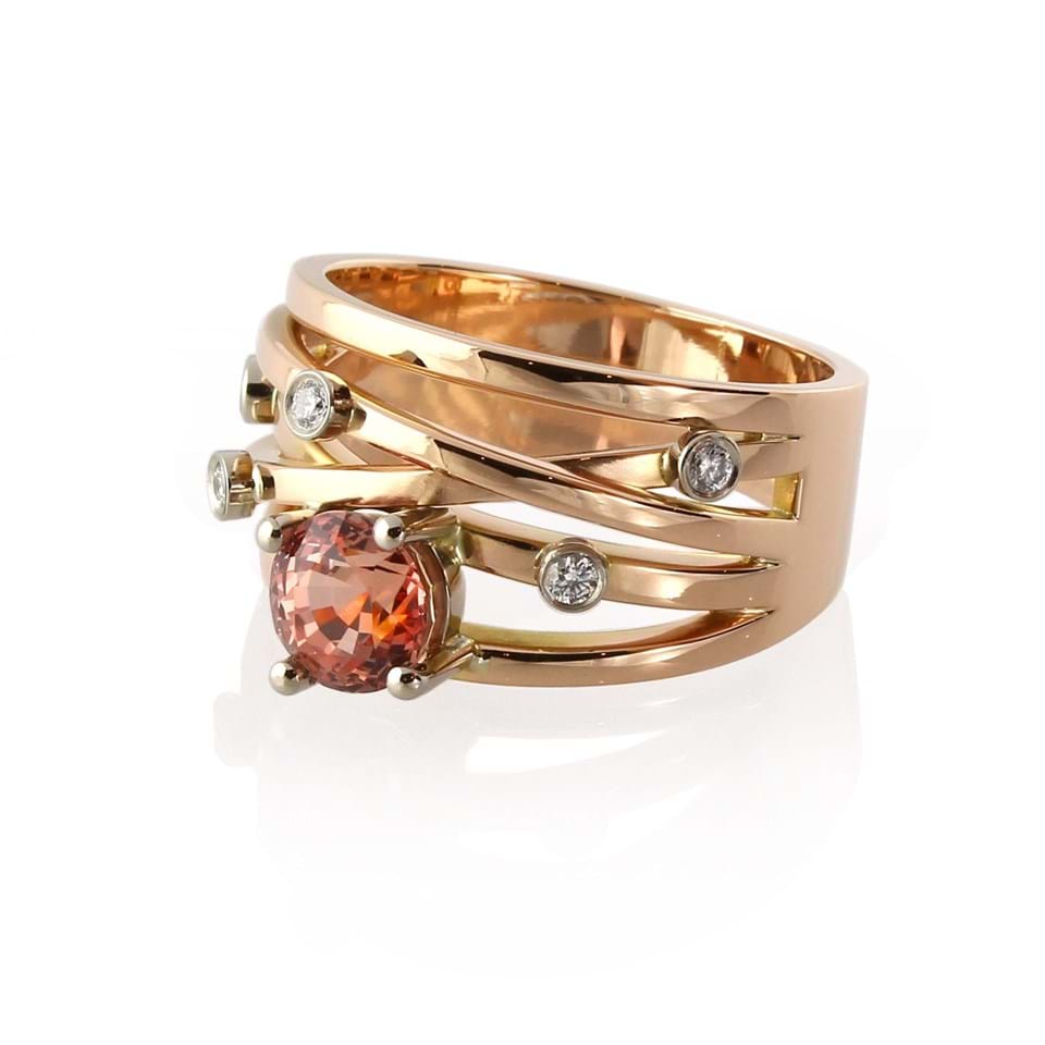 engagement ring|padparadscha